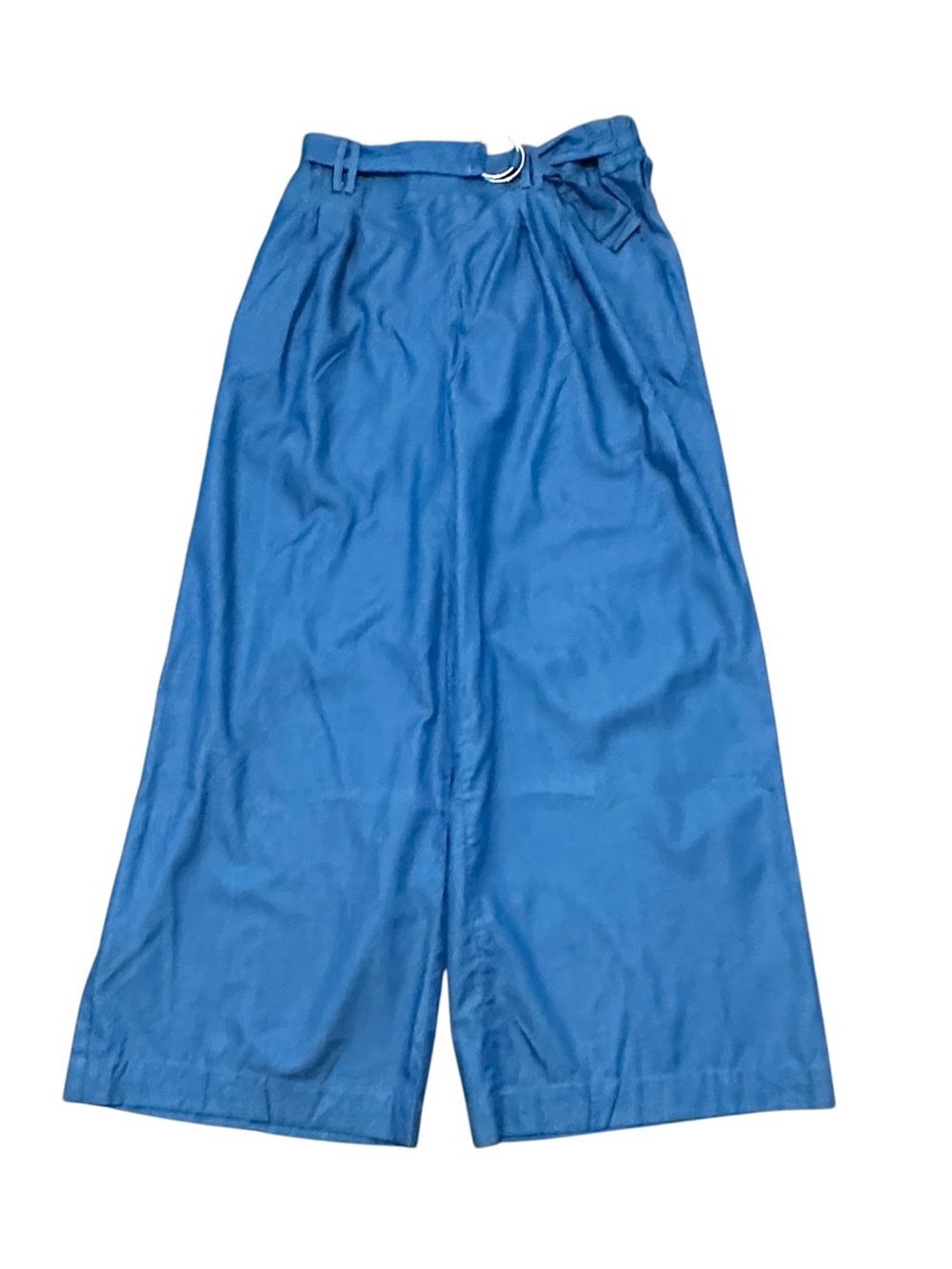 Hayden Los Angeles Blue Belted Wide Leg Cropped Pants Size L NWT